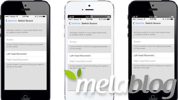 iOS 7, controllo di iPhone e iPad coi movimenti della testa