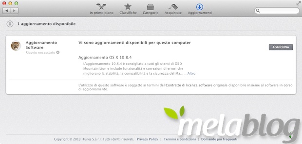 Apple rilascia OS X 10.8.4 assieme a Safari 6.0.5