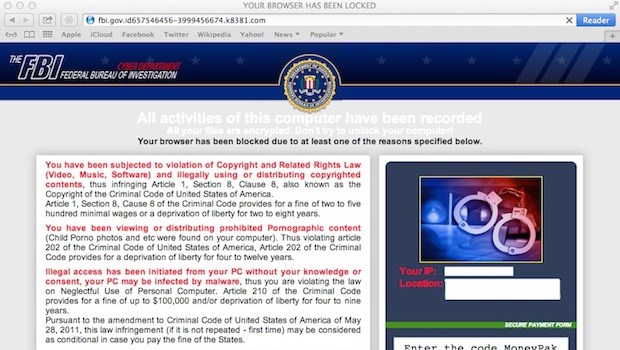 Sicurezza OS X, occhio agli avvisi fasulli dell'FBI