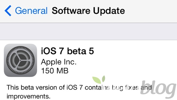 iOS 7 beta 5: ecco le novità e i link per il download