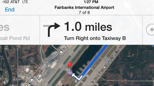 Le Mappe Apple guidano gli utenti verso le vie di rullaggio in aeroporto