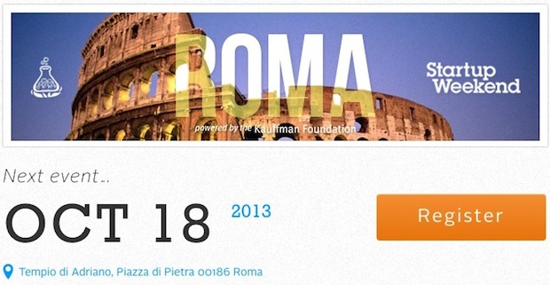 Startup Weekend 2013 in arrivo dal 18 al 20 ottobre a Roma