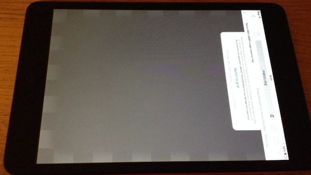 iPad mini Retina, problemi di persistenza delle immagini sul display