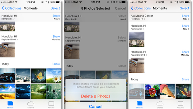 iOS 7, un vecchio bug riporta in vita le foto cancellate