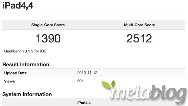 iPad mini Retina, chip A7 a 1.3 GHz e 5x le prestazioni del predecessore