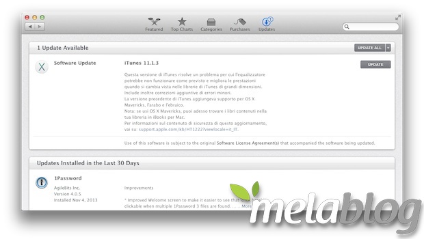 iTunes 11.1.3 disponibile per il download