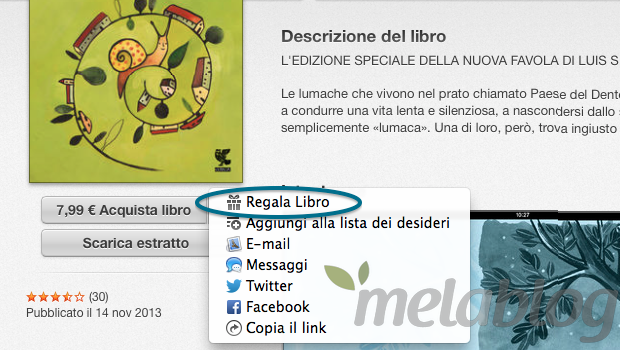 Su iBookstore arriva l'opzione per regalare i libri