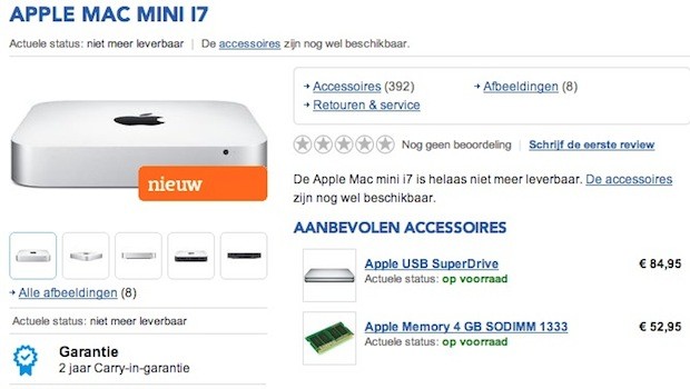 Mac mini, nuovi modelli con Core i5 e i7 a febbraio