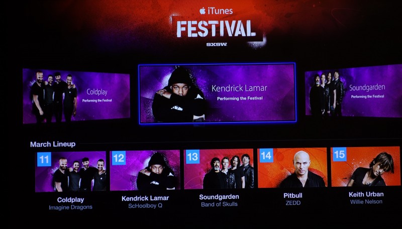 SXSW iTunes Festival, nuovo canale sulla Apple TV