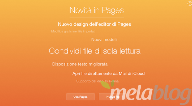 iWork per iCloud, ora con supporto Retina e migliorie al design