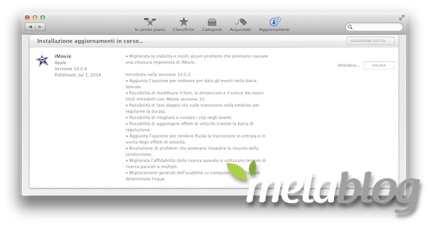 Due piccole novità per iTunes e iMovie introdotte oggi da Apple