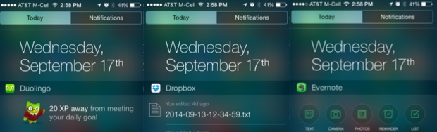 iOS 8, ecco le app con l'integrazione con Centro Notifiche