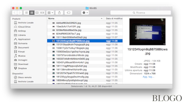 OS X Yosemite, impostare l'anteprima automatica nel Finder