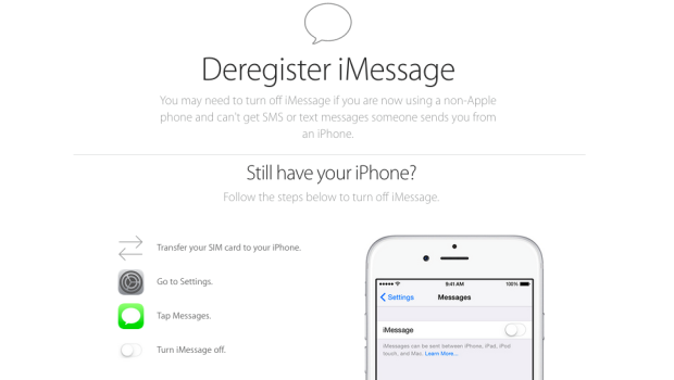 Come disiscriversi da iMessage anche senza iPhone