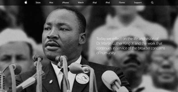 2 Novità sul sito Apple USA e cinese: Martin Luther King Jr. e calligrafia