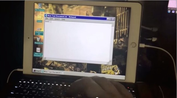 Windows 98 gira su un iPad Air 2, il video