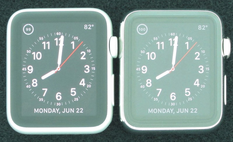 Apple Watch, il display della versione Sport si vede meglio