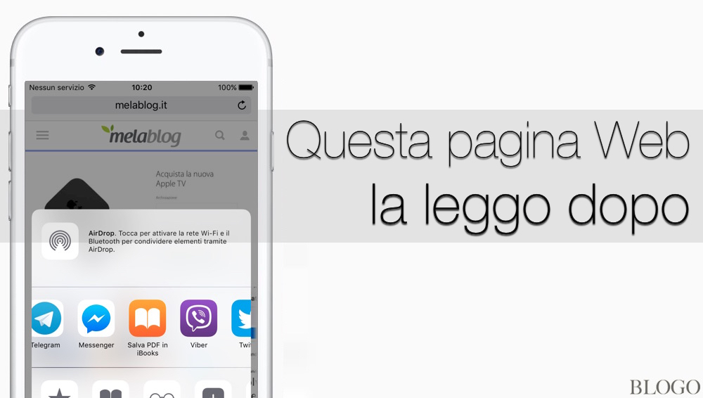 iOS 9, salvare una pagina Web in PDF (senza Jailbreak!)