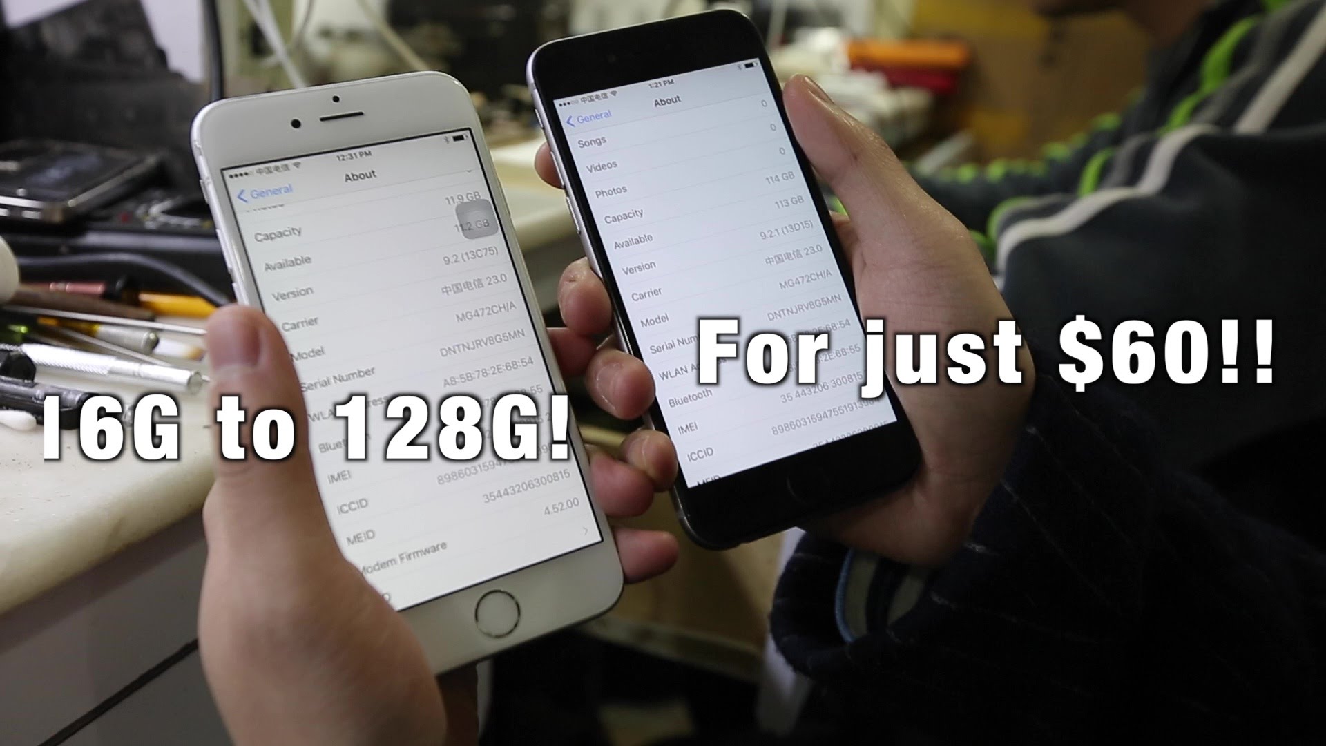 iPhone 6, mezz'ora di lavoro e 55€ per passare da 16GB a 128GB