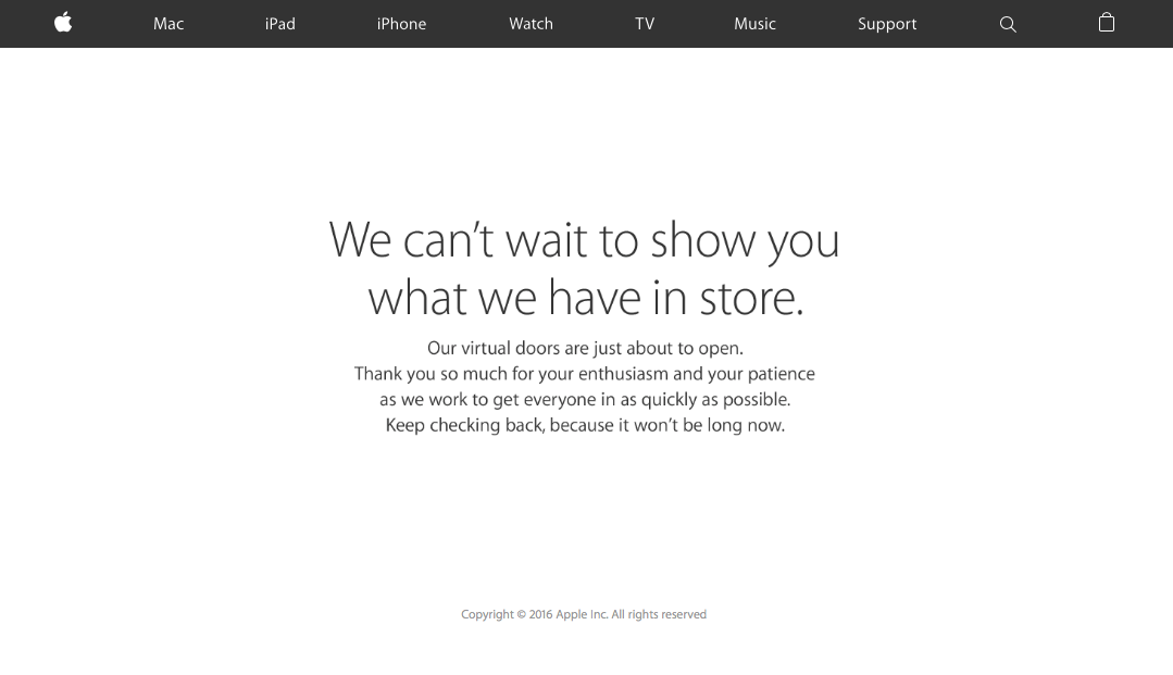 Apple Store offline in attesa di iPad Pro e iPhone SE