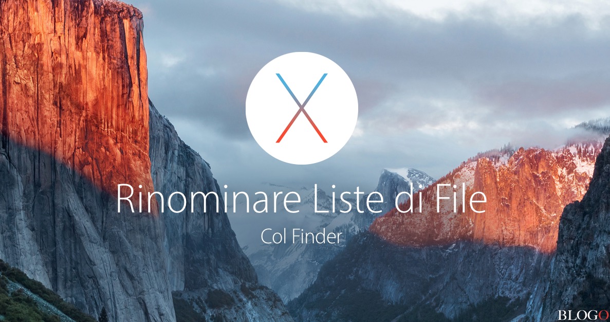 OS X, Rinominare gruppi di file col Finder