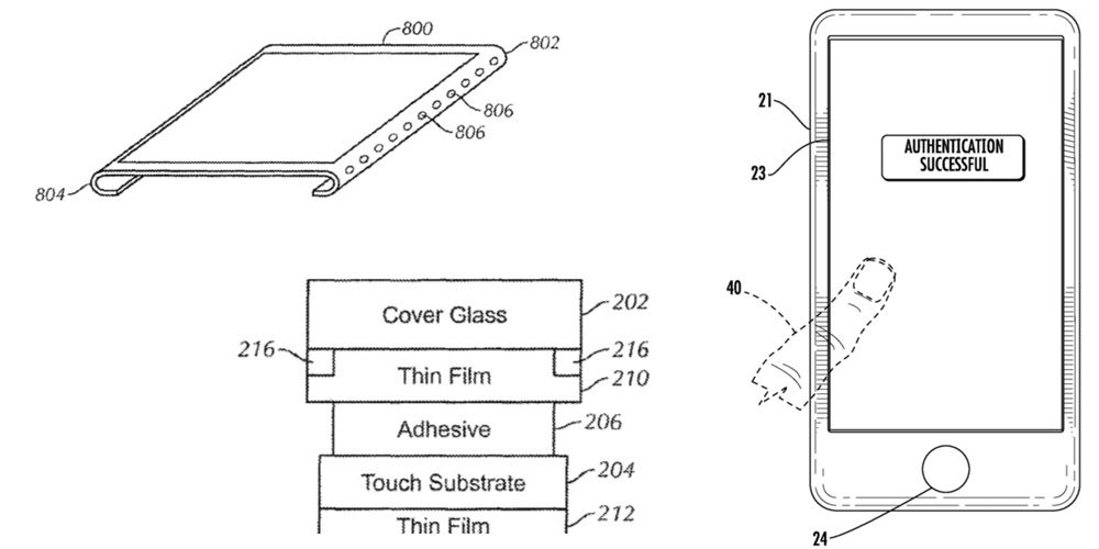 Apple brevetta design senza cornici e Touch ID integrato nel display