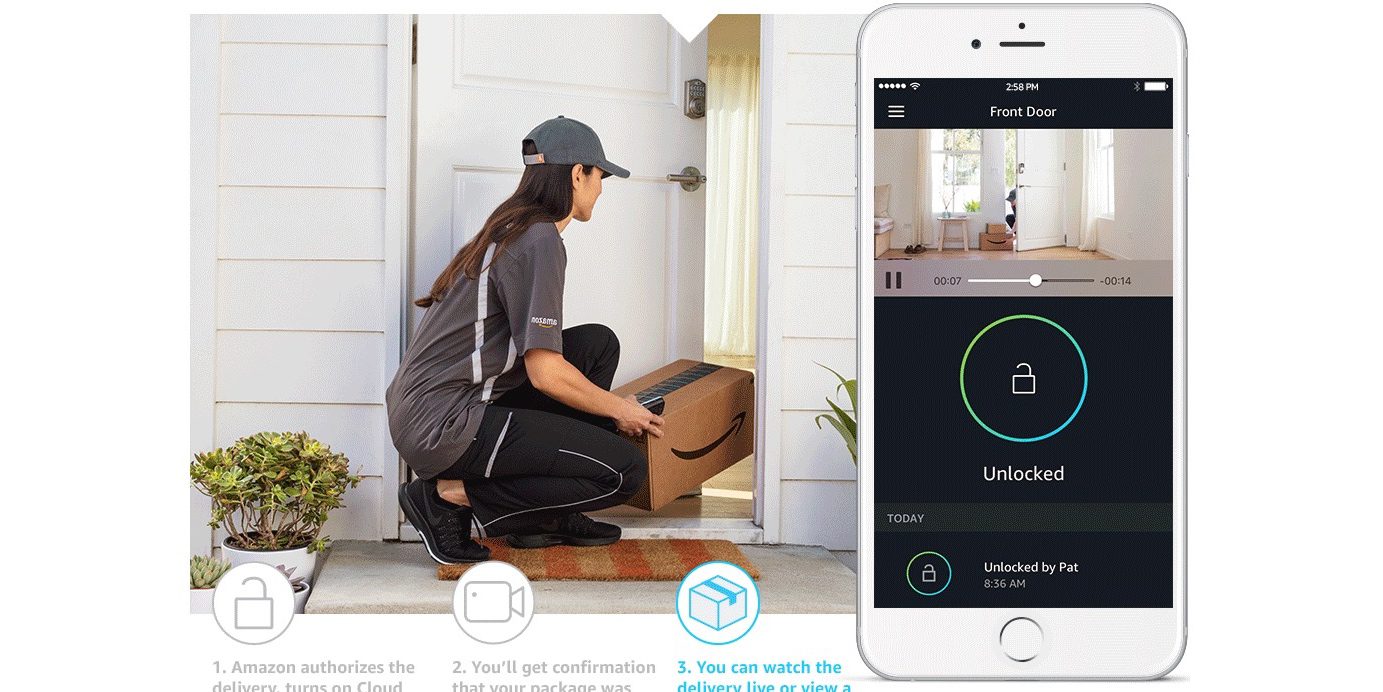 Amazon Key: la porta si apre da sola quando arrivano consegne