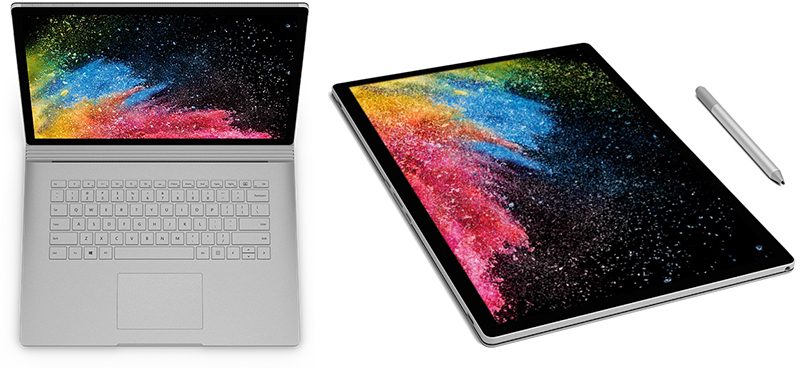 Microsoft Suface Book 2 sfida MacBook Pro: il doppio più potente