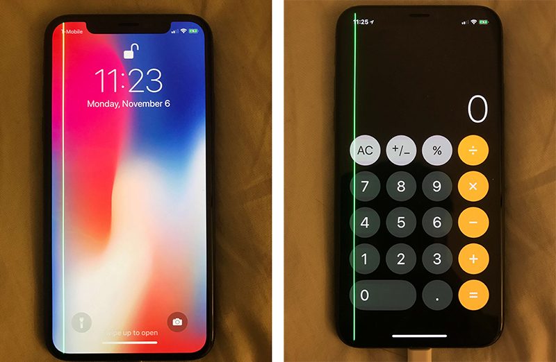 iPhone X: ronzii e rumori dallo speaker, linee verdi sul display