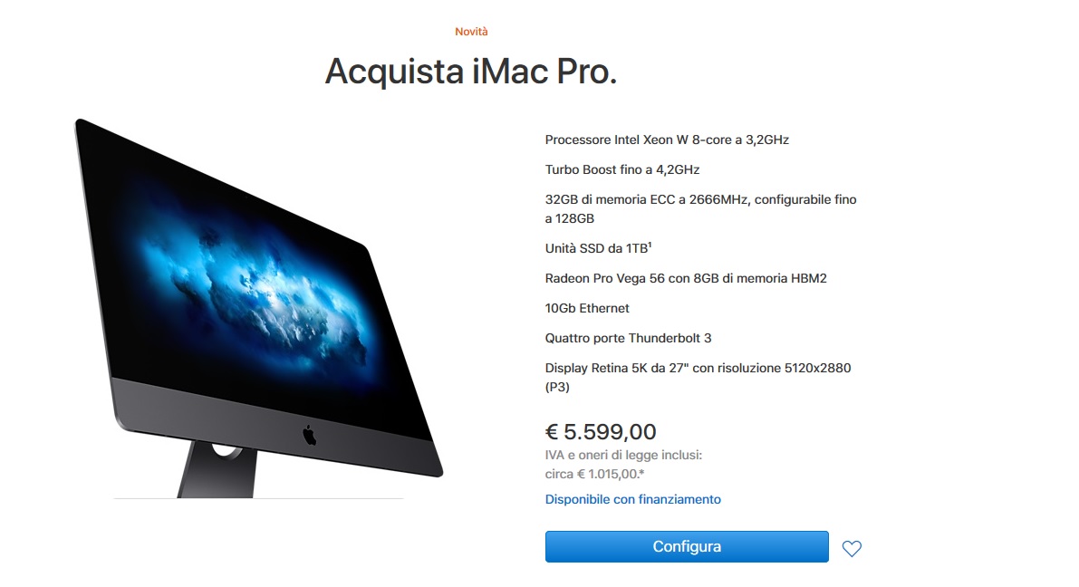 iMac Pro: aperti gli ordini, prime spedizioni a gennaio