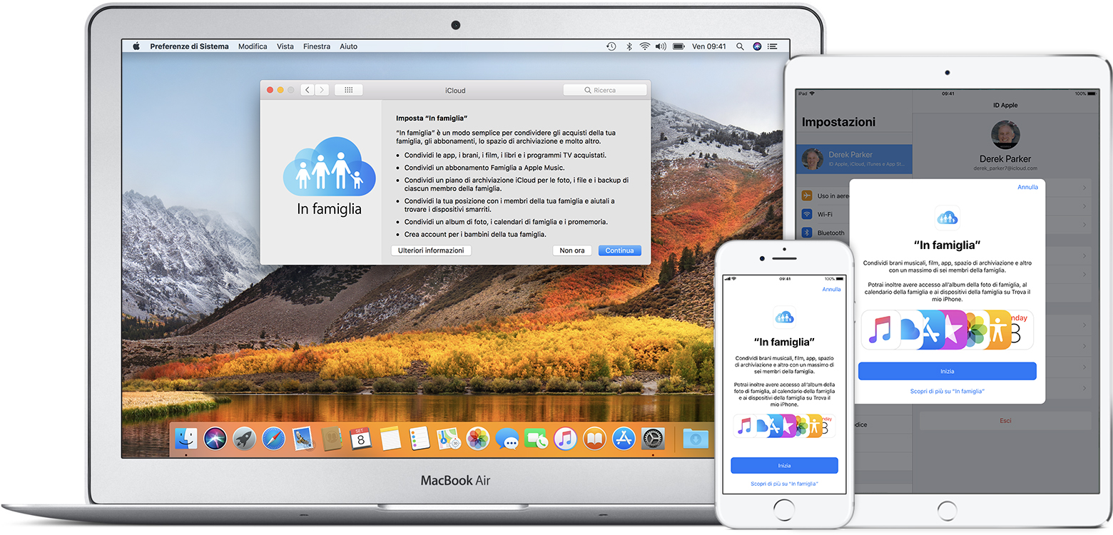 iCloud Drive: Condividere lo stesso piano con i membri della famiglia