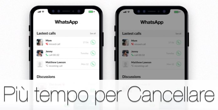 Cancellare messaggi WhatsApp: si può entro 1 ora dall’invio