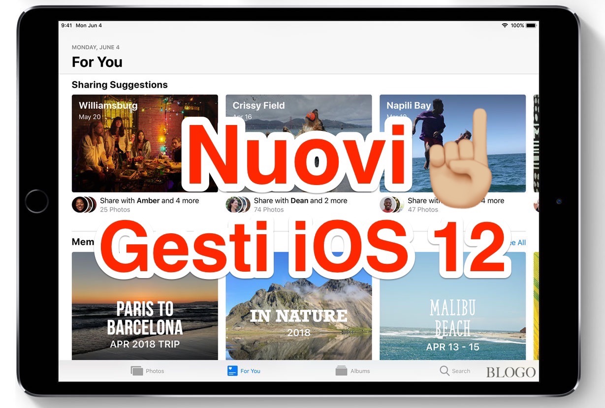 iOS 12, ecco come cambiano i gesti per iPad