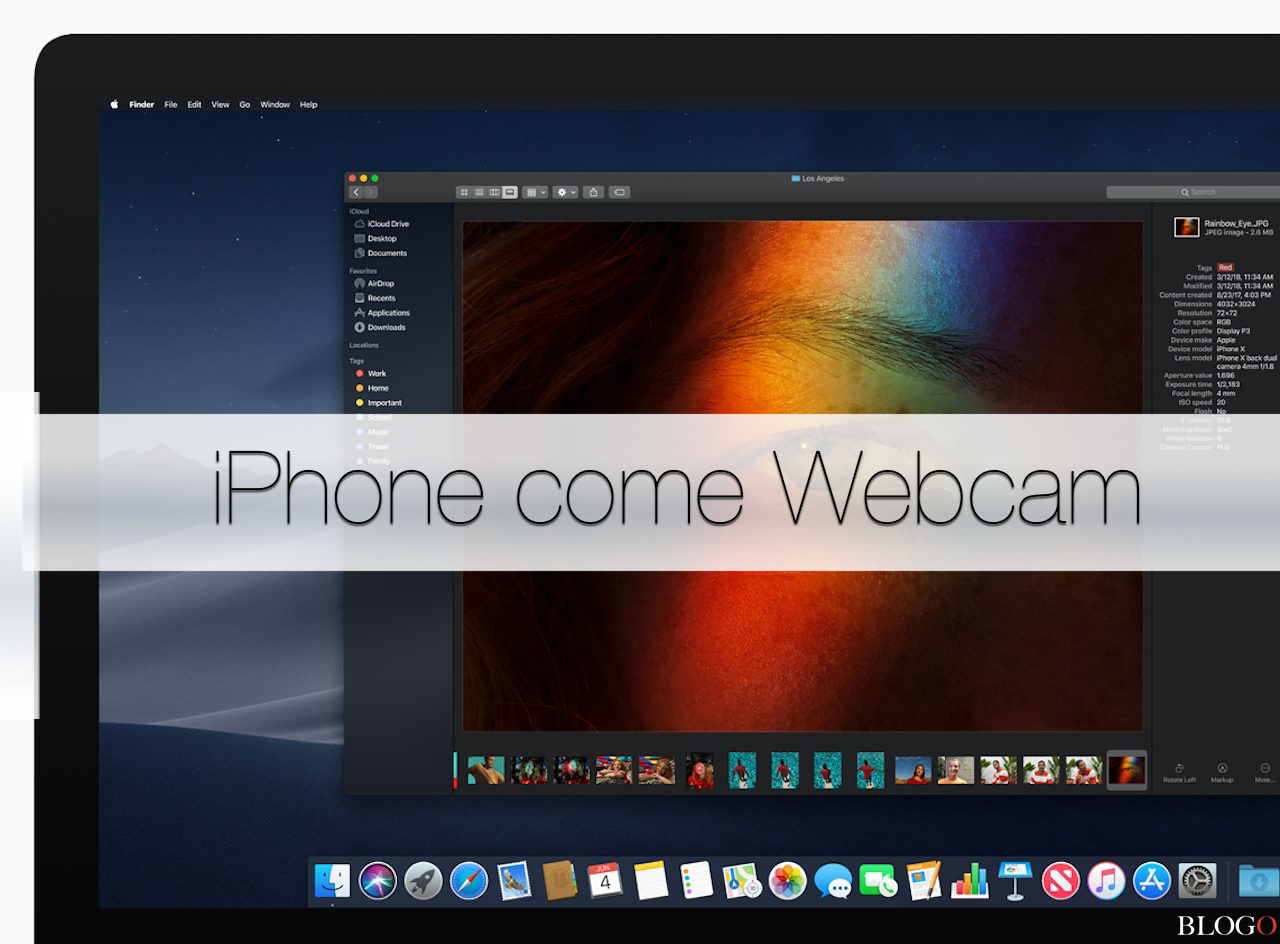 Usare iPhone come webcam grazie a Continuity in macOS Mojave