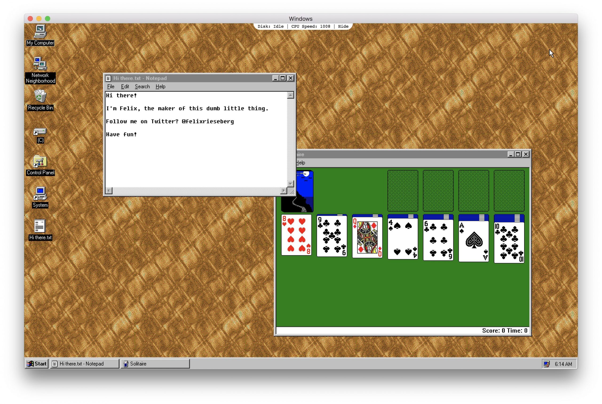 Windows 95 gira su Mac come una semplice app