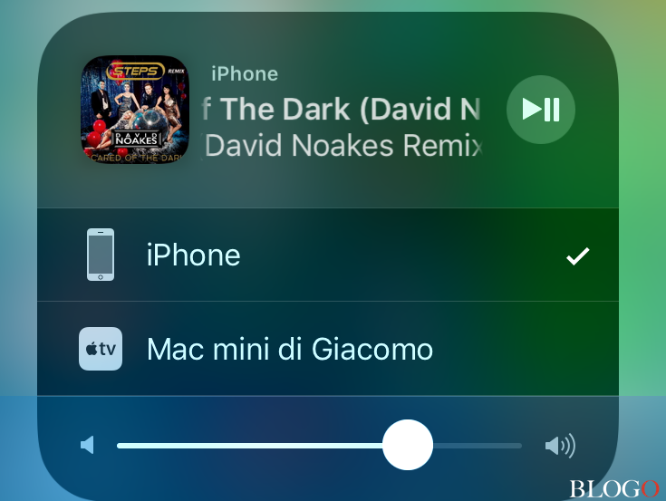 Cambiare destinazione AirPlay (WiFi o Bluetooth) su iPhone e iPad