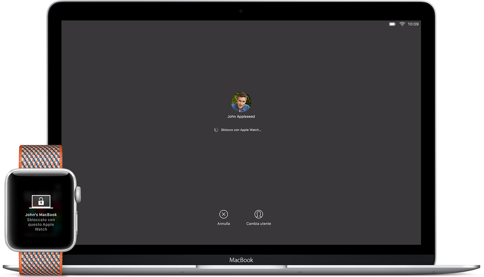 Sblocco Mac e immissione password con Apple Watch