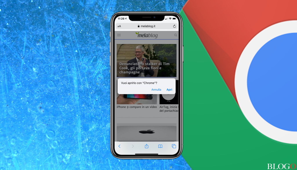 Aprire un URL in Chrome per iOS con una scorciatoia