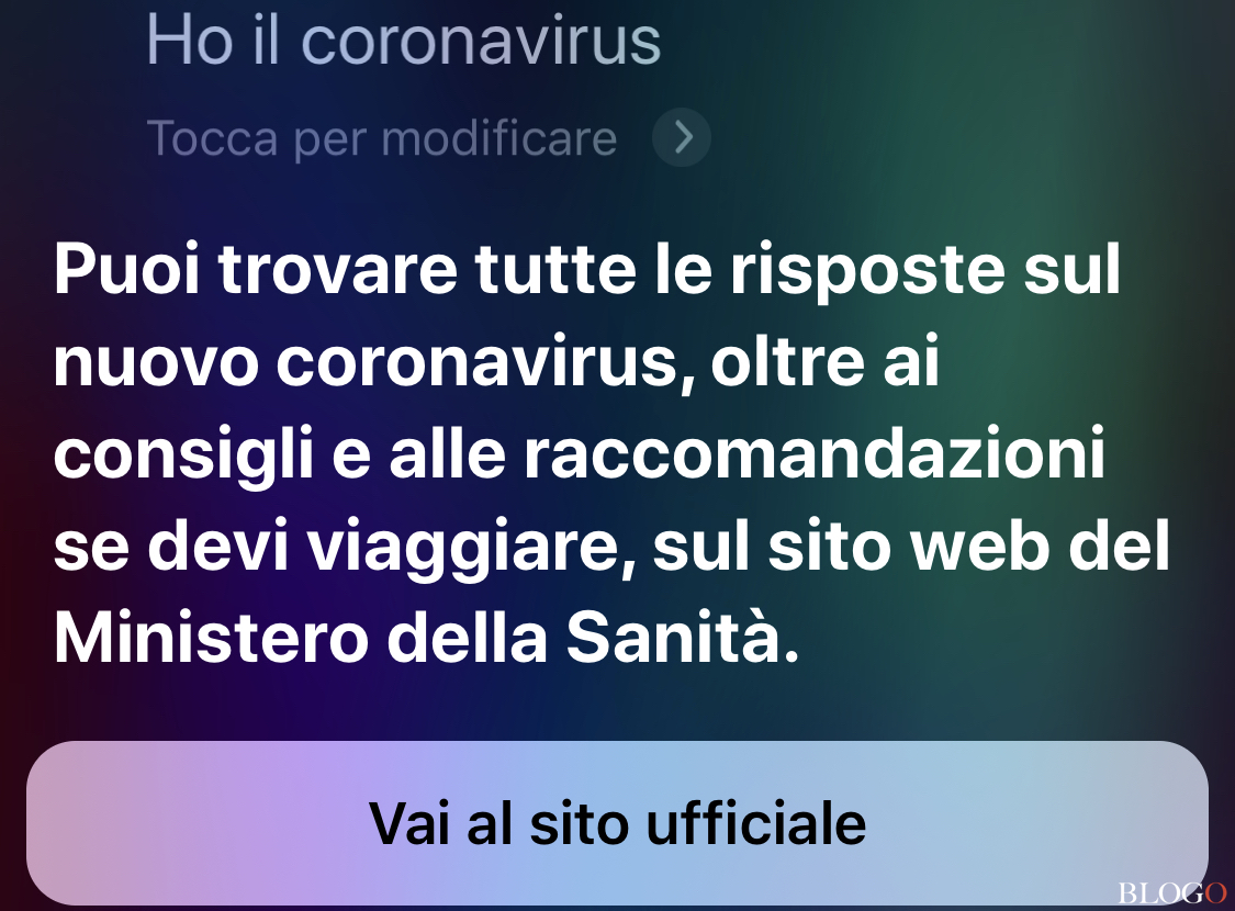 Coronavirus, Siri dà consigli e aiuta con la diagnosi