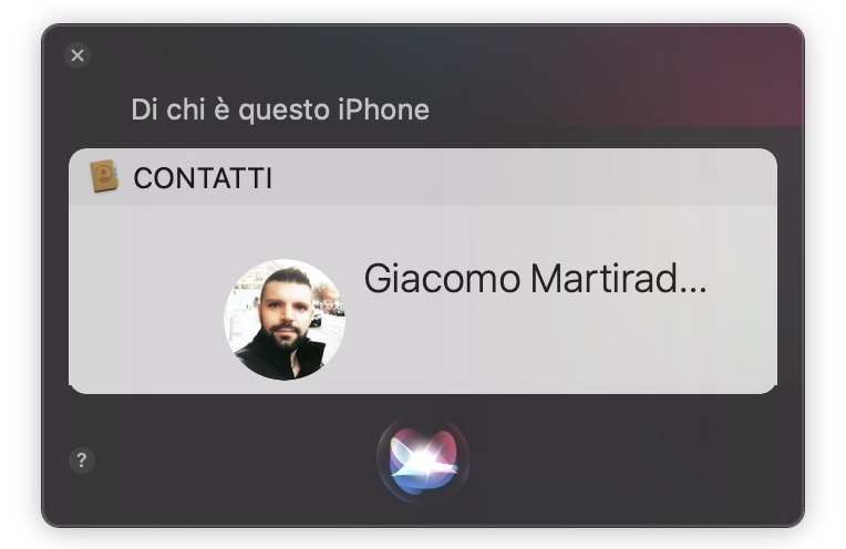 iPhone perso: chiedere a Siri chi è il proprietario