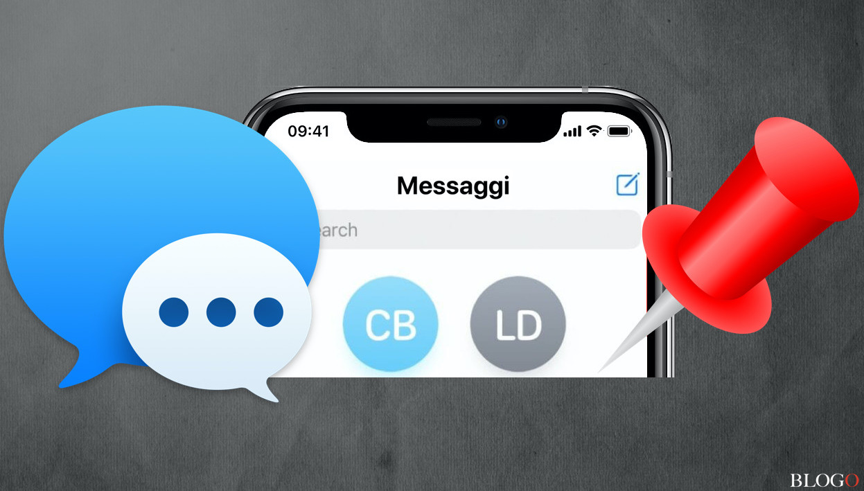 Fissare messaggi e contatti in alto su iPhone