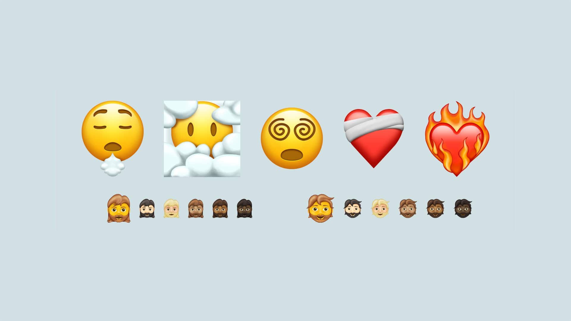 Nuovi Emoji 2021: cuore in fiamme, donna barbuta e altri