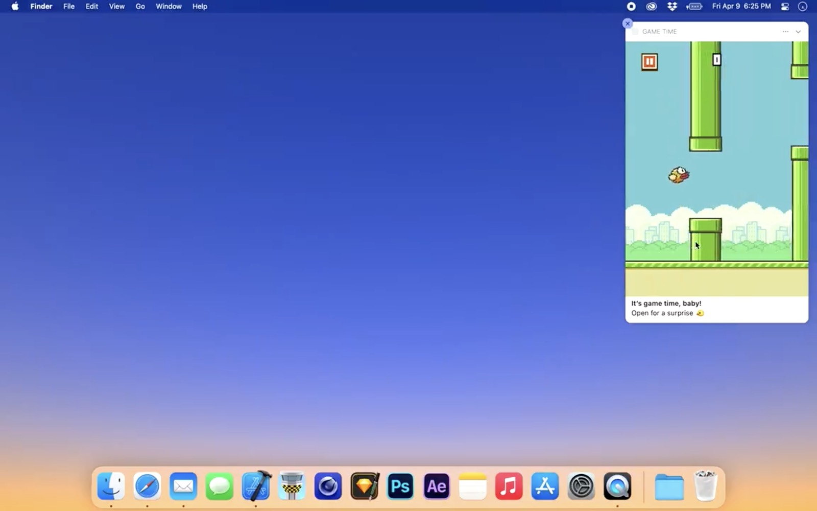 Flappy Bird torna su Mac sotto forma di Notifica Interattiva