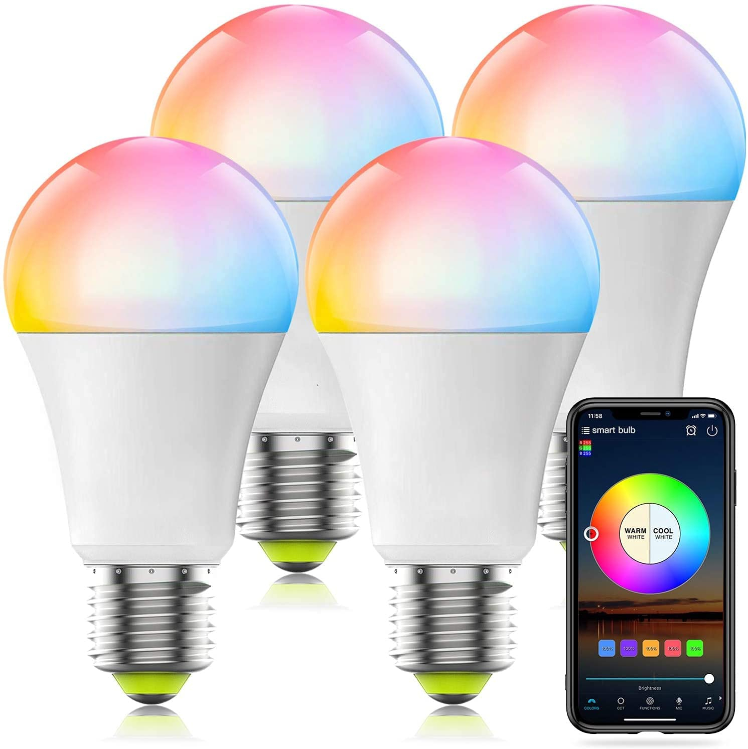 4 Lampadine WiFi Smart a 16,99€ con codice sconto