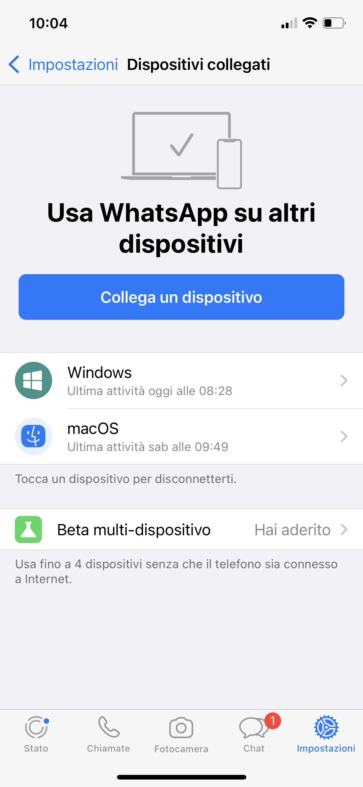 WhatsApp multi-dispositivo