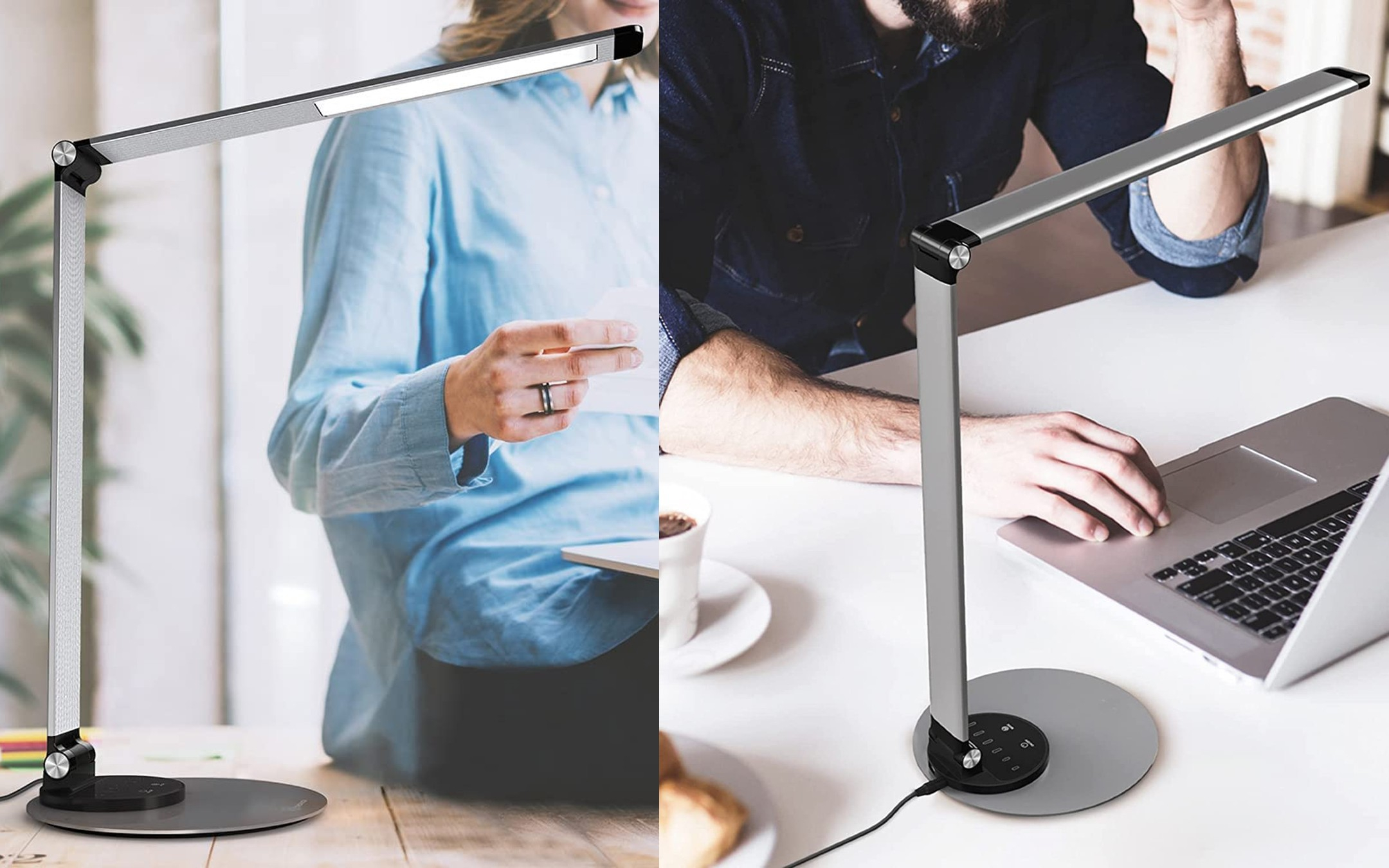 Lampada da scrivania a LED con porta USB in sconto con Coupon