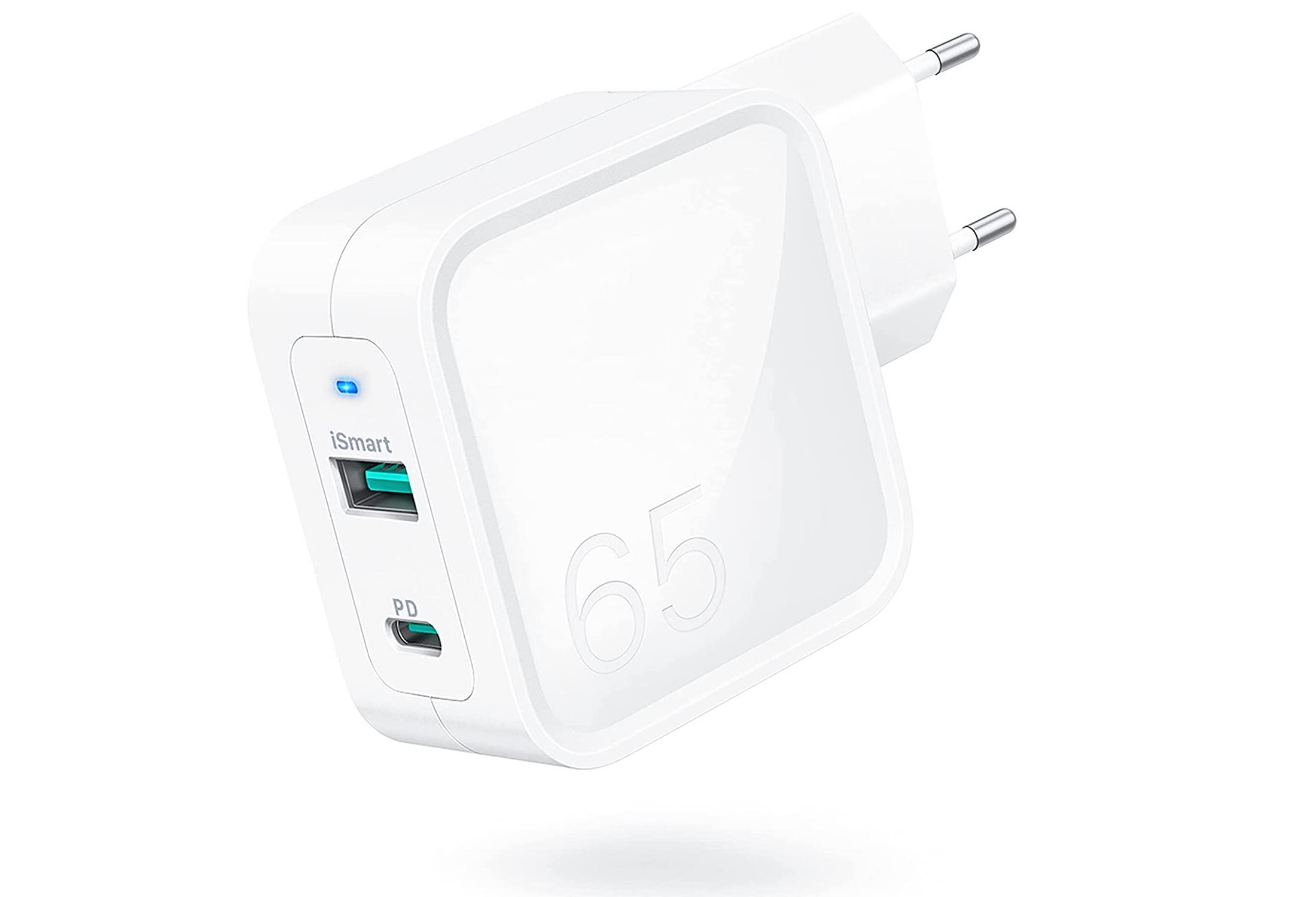 Caricabatterie USB-C GaN Doppia Porta 65W: solo 21€