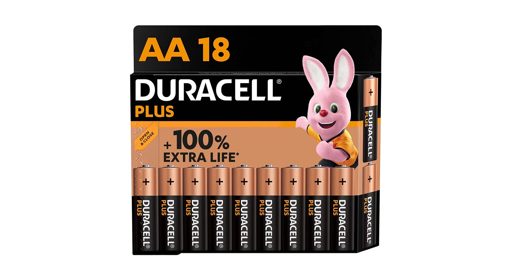 Duracell Plus AA, Batterie Stilo Alcaline 1.5 volt (pack da 18) a 11,50€