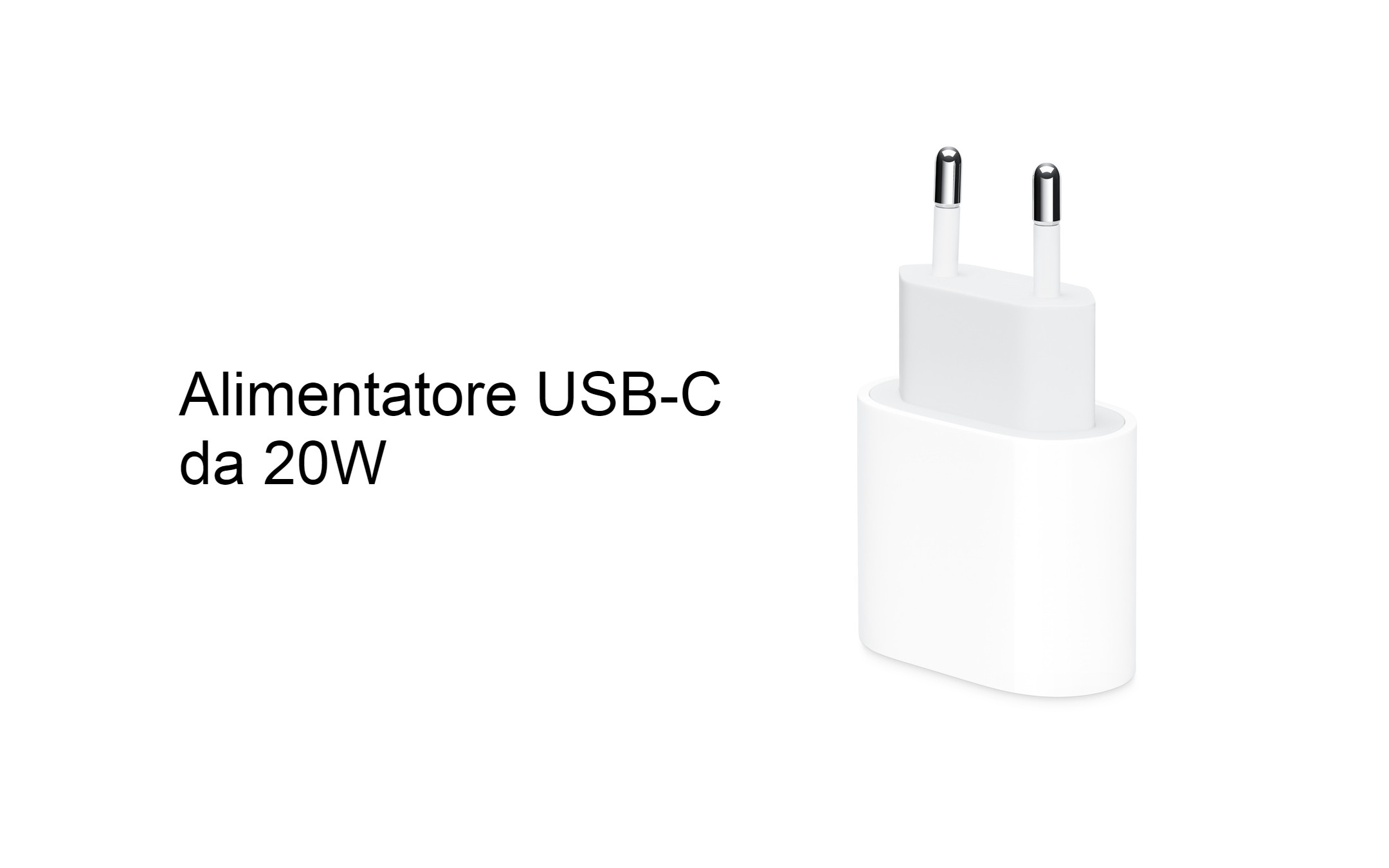 Apple, l'alimentatore USB-C da 20W è in offerta con sconto del 20%