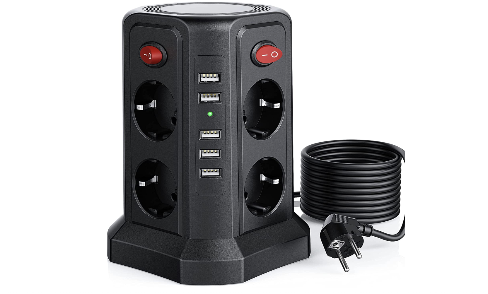 Torretta Multipresa Schuko 5 porte USB+ prolunga a 29,99€